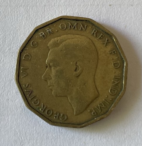 1937 three pence coin king - three,