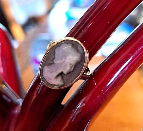 Antique 14k cameo ring - antique,