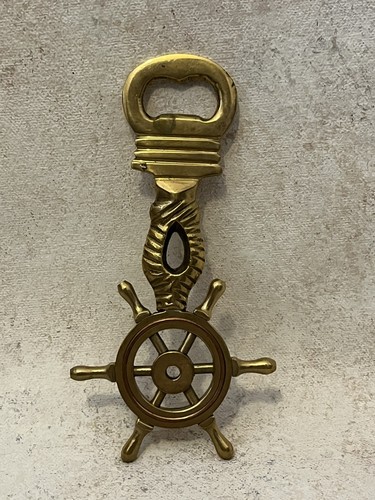 Antique brass nautical bottle - brass,