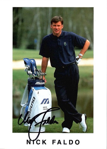Nick faldo hand - signed, 6x8