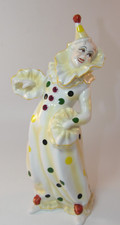Coalport 9 3/4" Figurine Polka Dot Clown Repaired A/F