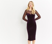 Oasis Purple Spot Mesh Velvet