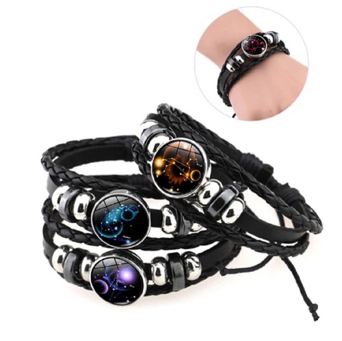 Leather bracelet astrology - leather,