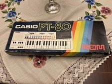 Casio PT-80 Electronic Keyboard + ROM Pack RO-551 | Vintage | Tested & Working