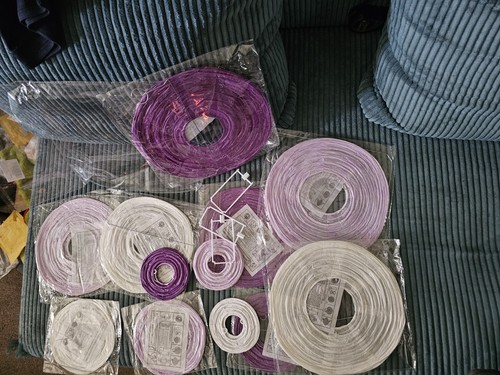 Purple lilac white paper - 12,