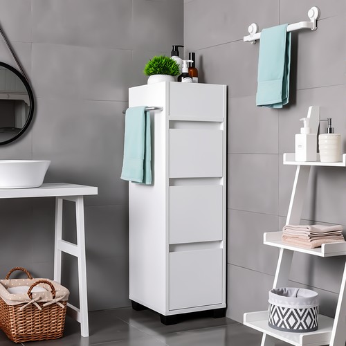 Narrow bathroom cabinet - with, 3