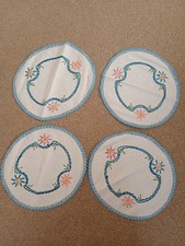 4X VINTAGE EMBROIDERED