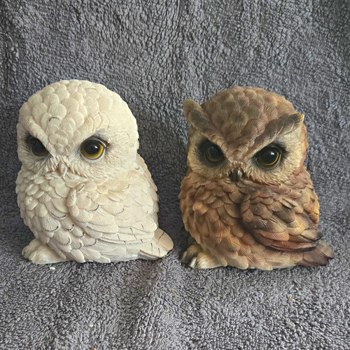 Painted resin white - painted, white/brown