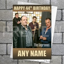 Sopranos birthday card. 5x7 inches. Tony Soprano card. Personalised.