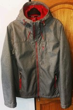 Superdry Original Windtrekker Mens Jacket Coat Size 44" Large Grey & Red Superb