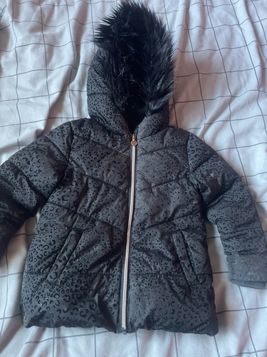 Girl black hooded coat age - black,