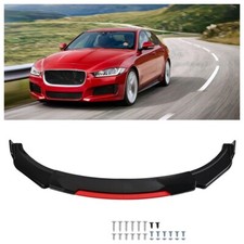Front Bumper Lip Splitter Body Kit Black +Red Spoiler For Jaguar S-Type XE XF XJ