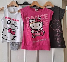 3 Girls H&M GEORGE *Hello Kitty* Tops Tees Cropped Leggings Dance 7-8 yrs