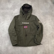 Napapijri Anorak Jacket Mens Large Skidoo Rainforest Outdoor Windbreaker, Green