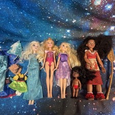 Disney Doll Bundle Moana rapunzel Elsa Frozen aurora Outfits Cloths Accessories