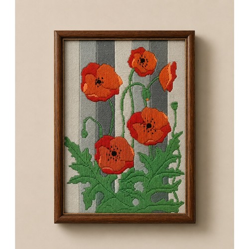 Vintage crewel work - vintage,