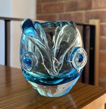 Vintage Hand Blown Owl Art