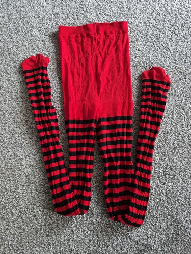 Ladies black red tights - &,