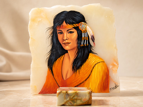Signed native american woman - american,