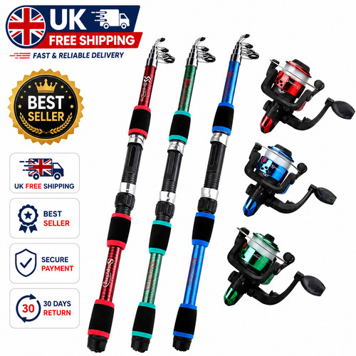 Telescopic fishing rod set - rod,