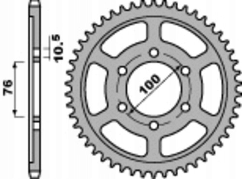 Pbr rear sprocket 825 - rear, 44