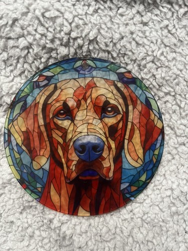 Golden labrador stain glass - golden,