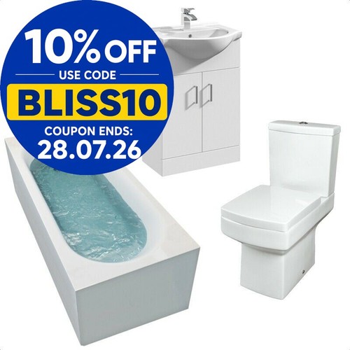 Bathroom suite 1700mm straight - 1700mm,