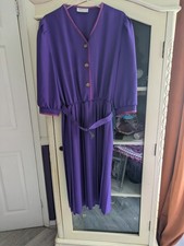 Vintage 80s Purple Pleated