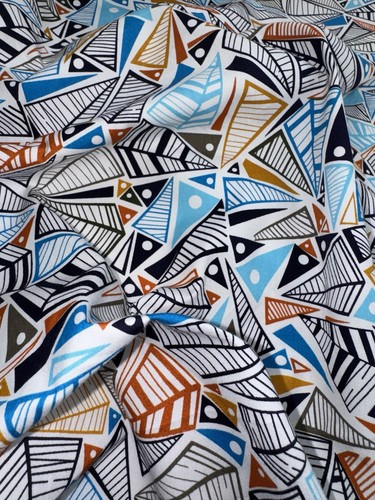 Mtr sky blue retro aztec - sky,