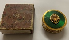 Vintage Margaret Rose compact enamelled rare with original box 1950’s