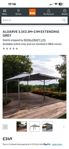 Algarve 3mx3 awning - 3.3mx3.3m,