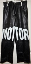 Akira Speed Up Black Faux Leather Pants Trousers Adults W32" L32"
