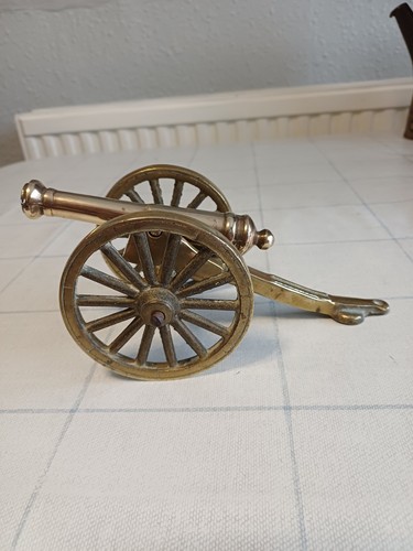Vintage brass table - vintage, cannon