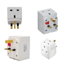 3 WAY Adaptor 3 PIN Mains