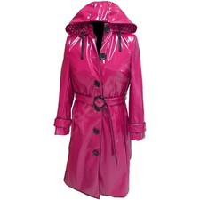 Women's PVC Leather Trench