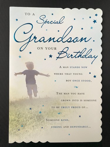 Grandson birthday card men - grandson,