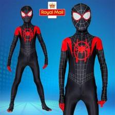 Miles Morales Spiderman Costume Kid Boy World Book Day Payty Cosplay Fancy Dress