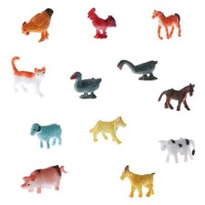 12pcs Small Farm Animals Model