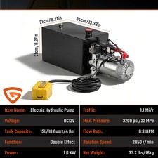 12V DC Double Acting Hydraulic
