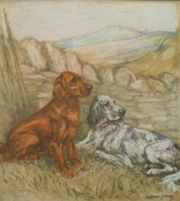 VINTAGE SETTER DOGS  BY VERNON
