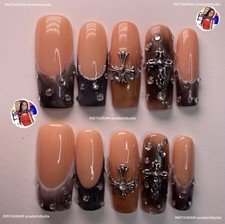 Press-On Nails Long Glossy