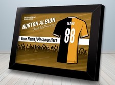 Personalised Burton Albion  Fan Print - Football Gift, Birthday, Artwork,