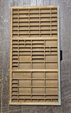 Antique Wooden Printer Drawer Letterpress Type Tray 16.5x32.5” Hamilton Mfg Co. 