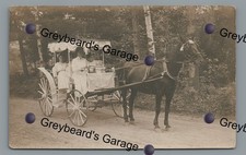 Rppc horse and buggy carriage - rppc,