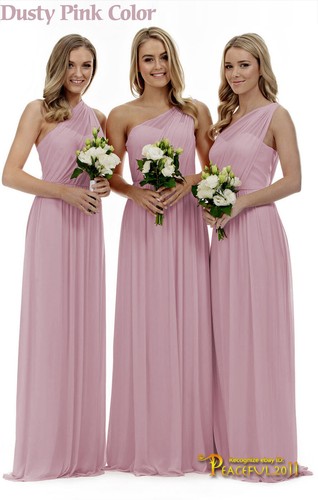 Chiffon one shoulder long - shoulder,