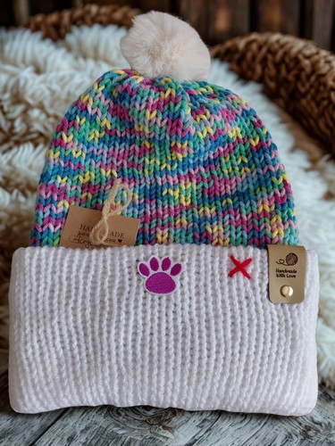 Hand knitted bobble - hand,