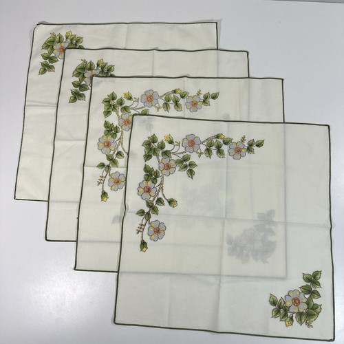 Vintage linen napkins floral - vintage,