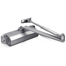 XFORT Adjustable Overhead Door Closer - Up to 60kg Capacity, Heavy Duty, Silver
