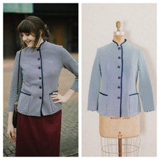 Vintage 60s navy white