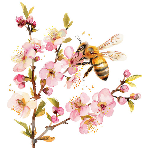 Bee tile stickers pcs peel - 48,